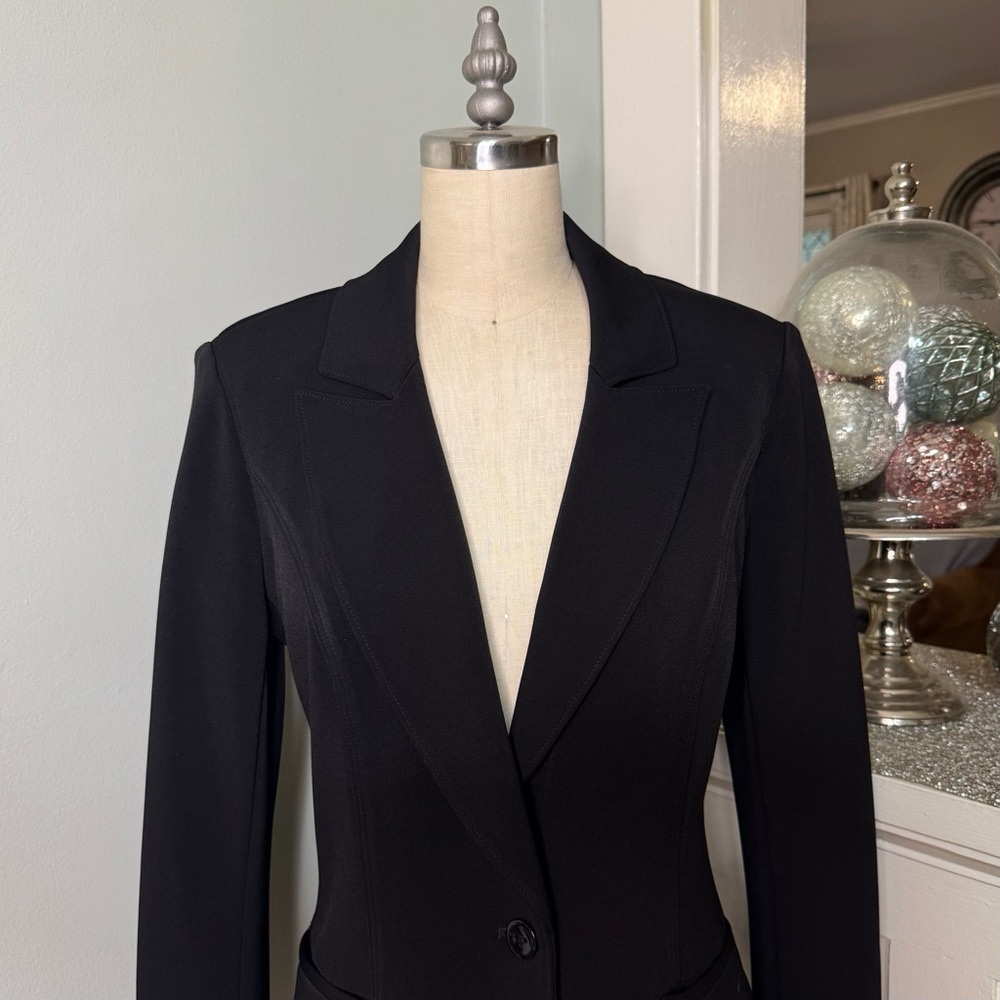 White House Black Market The Essential Blazer Jacket Black Size 2 - Picture 5 of 14